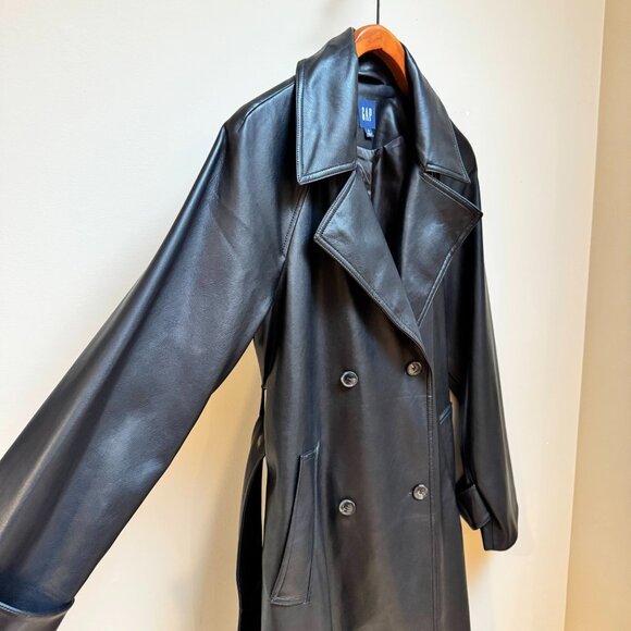 Gap Vegan Leather Trench Coat - Picture 6 of 13